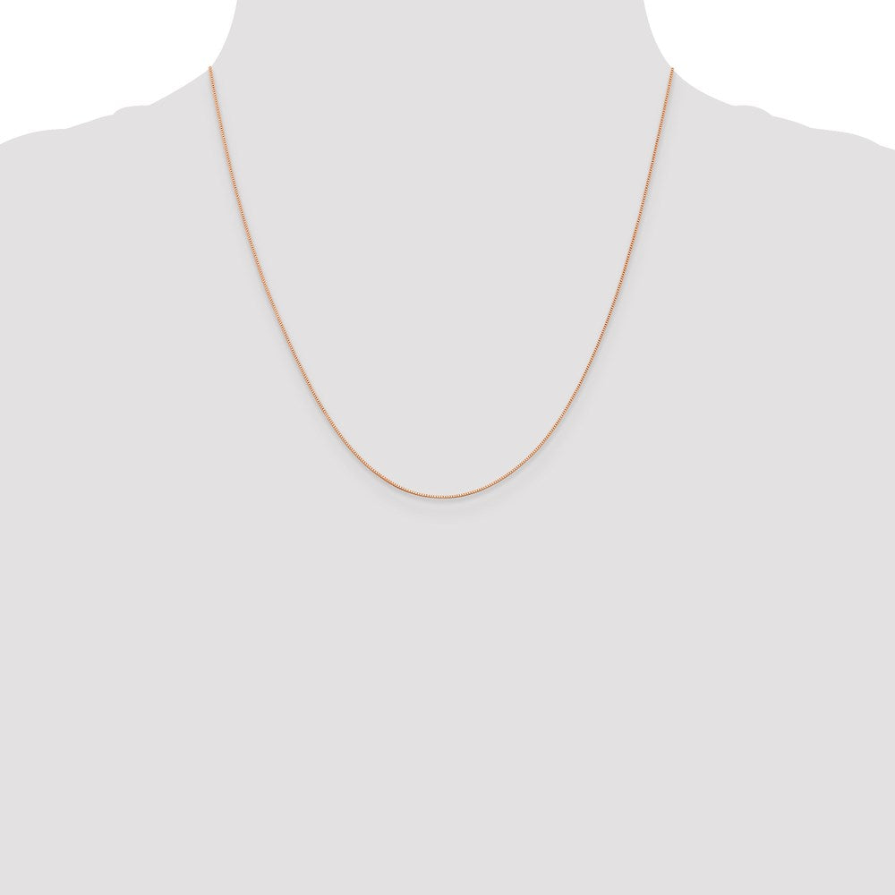 Leslie's 14K Rose Gold .5 mm Baby Box Chain7169-20