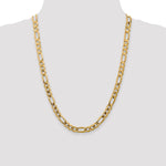 Load image into Gallery viewer, Leslie's 10K Yellow Gold 7.5mm Concave Figaro Chain8103-24