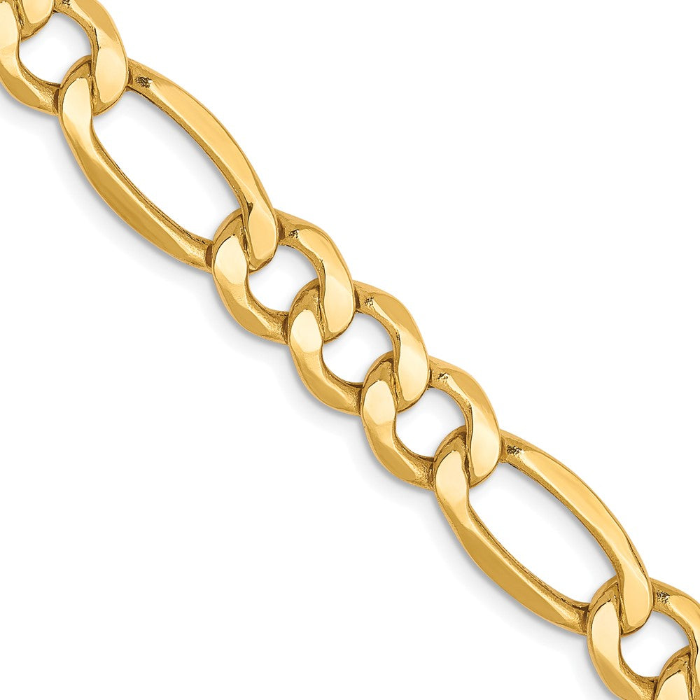 Leslie's 10K 7.3mm Semi-Solid Figaro Chain8236-22