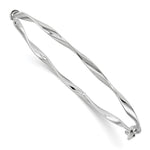 Load image into Gallery viewer, Leslie's 14K White Gold Polished Twisted Hinged BangleBW9