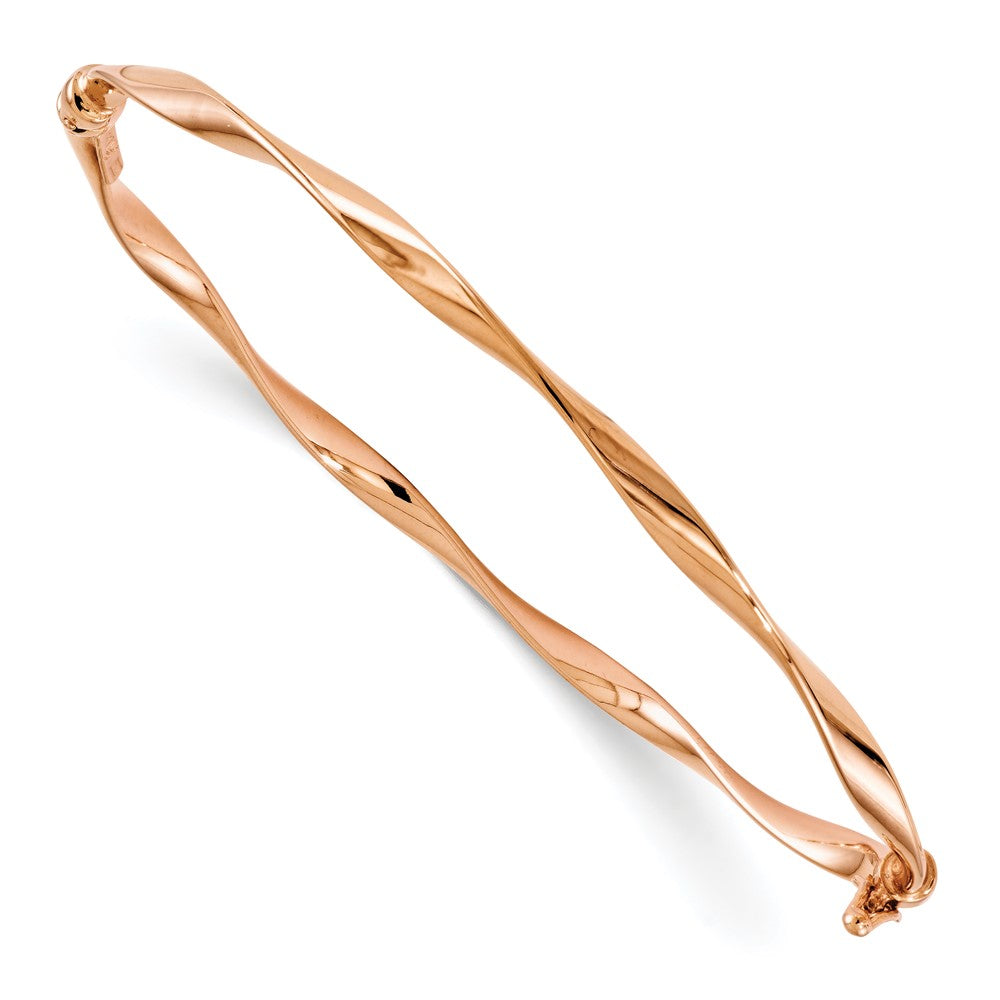 Leslie's 14K Rose Gold Polished Twisted Hinged BangleBX1