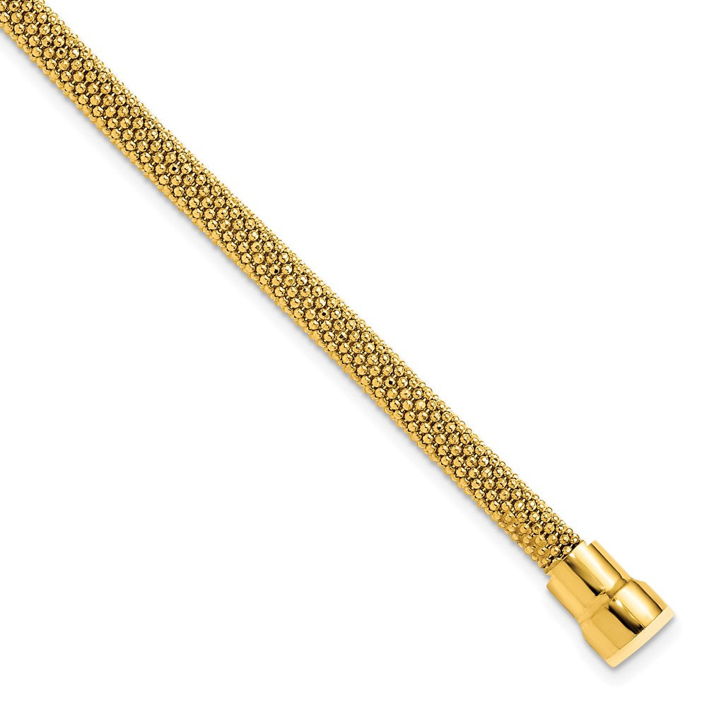 Leslie's Sterling Silver Gold-tone 18K Flash-plated Magnetic BraceletFB54
