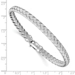 Load image into Gallery viewer, Leslie's Sterling Rhodium-plated Weaved Silver BangleFB98