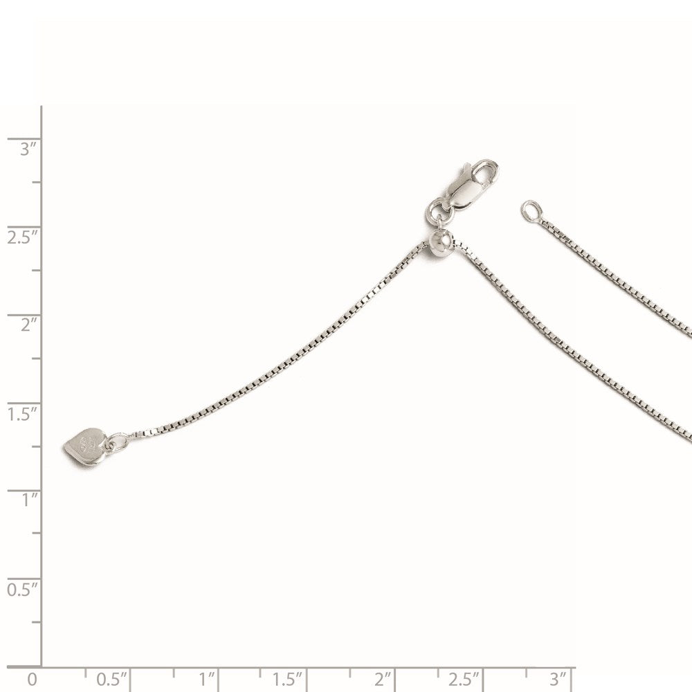 Leslie's Sterling Silver 1 mm Adjustable Box ChainFC10-30