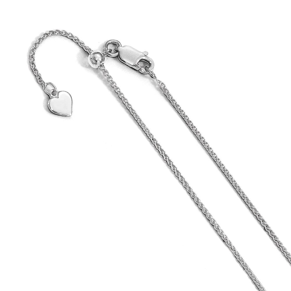 Leslie's Sterling Silver 1.3 mm Adjustable Wheat ChainFC15-36