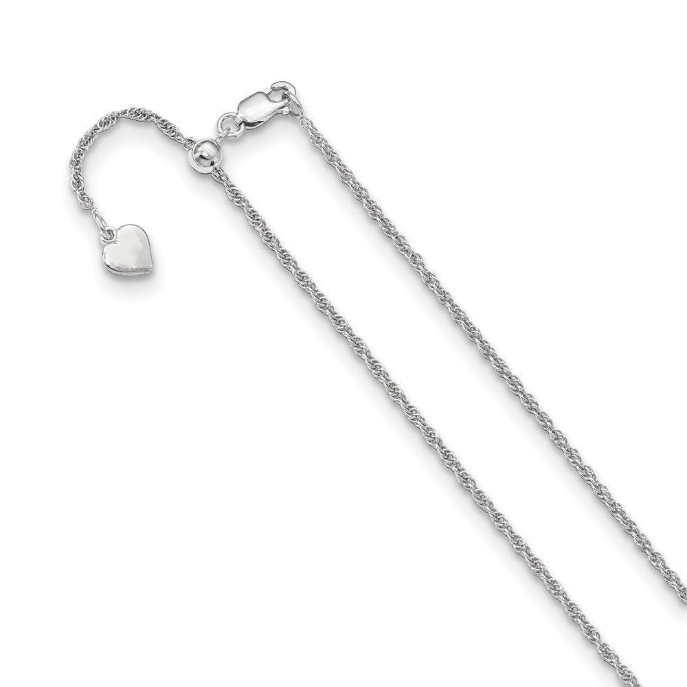 Leslie's Sterling Silver 1.55 mm Loose Rope Adjustable ChainFC25-30