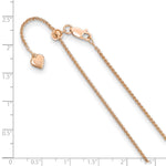 Load image into Gallery viewer, Leslie's Sterling Silver 1.1 mm Rose Gold-plated D/C Adj. Spiga ChainFC59-22