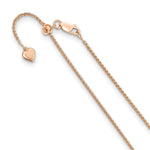 Load image into Gallery viewer, Leslie's Sterling Silver 1.1 mm Rose Gold-plated D/C Adj. Spiga ChainFC59-22