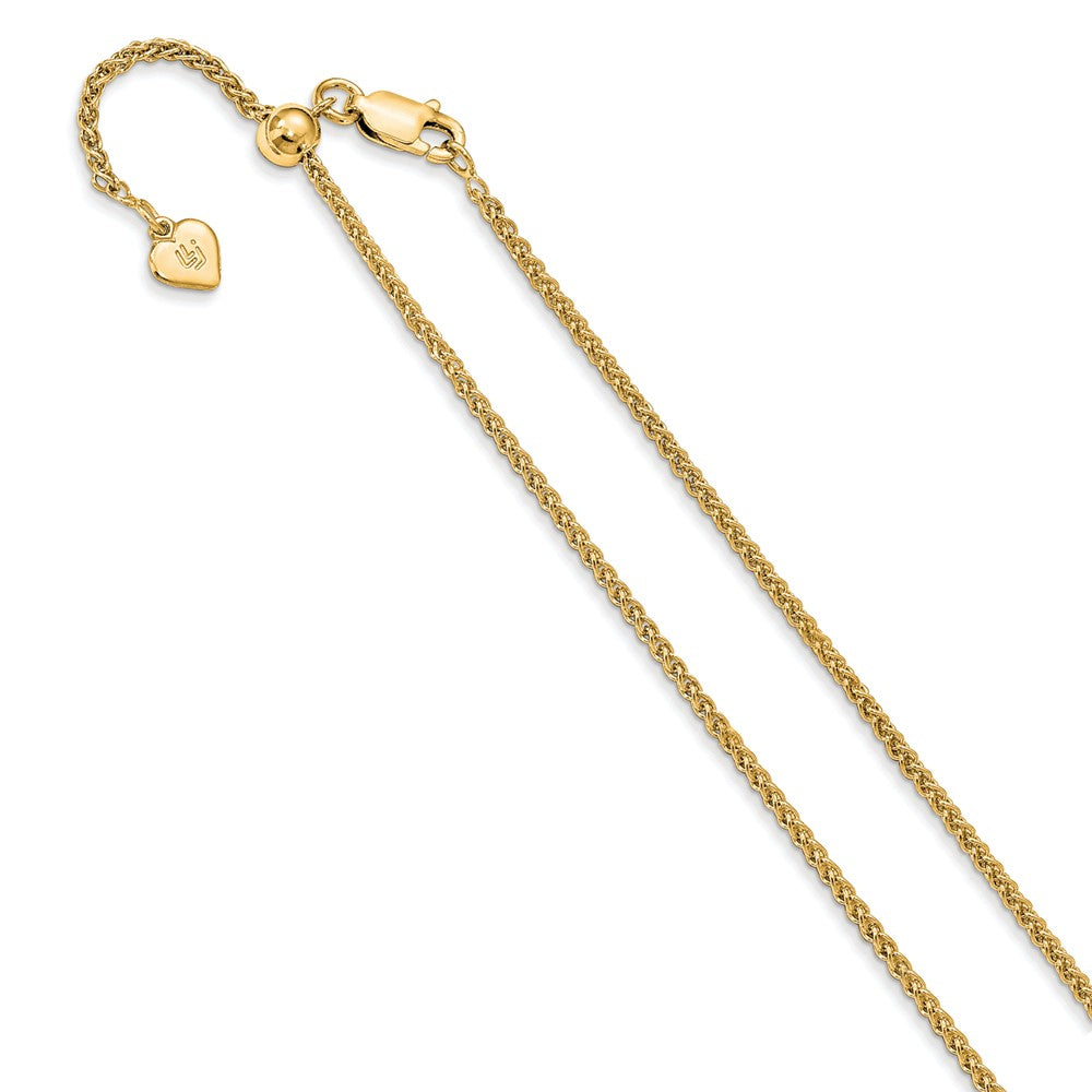 Leslie's Sterling Silver Gold-plated 1.60 mm Adjustable Wheat ChainFC69-22