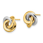 Load image into Gallery viewer, Leslie's 14K Two-tone Polished Love Knot EarringsLE1324