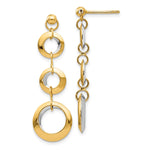 Load image into Gallery viewer, Leslie's 14K Two-tone Polished Circle Reversible Post EarringsLE1461
