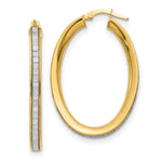 Load image into Gallery viewer, Leslie's 14K Polished Glimmer Infused Textured Hoop EarringsLE1511