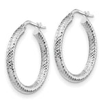 Load image into Gallery viewer, Leslie's 14K 3x20 White Gold D/C Round Hoop EarringsLE1732W