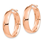 Load image into Gallery viewer, Leslie's 14K Rose 6mm High Polished Hoop EarringsLE1890R