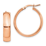 Load image into Gallery viewer, Leslie's 14K Rose 6mm High Polished Hoop EarringsLE1890R