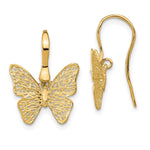 Load image into Gallery viewer, Leslie's 14K Polished Filigree Butterfly EarringsLE1992