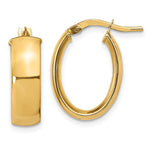 Load image into Gallery viewer, Leslie's 14k 5.75mm Polished Oval Hoop EarringsLE2012