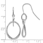 Load image into Gallery viewer, Leslie's 14K White Gold Polished & Textured Shepherd Hook EarringsLE204