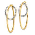 Load image into Gallery viewer, Leslie's 14K w/ Swarovski Crystals Hoop EarringsLE2111