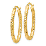 Load image into Gallery viewer, Leslie's 14K ForeverLite Polished and Textured Oval Hoop EarringsLE463