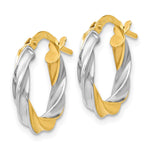 Load image into Gallery viewer, Leslie's 14K w/White Rhodium Plating Polished Hoop EarringsLE793