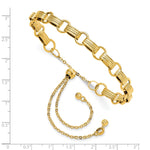 Load image into Gallery viewer, Leslie's 14K Polished & Textured Fancy Adj. BraceletLF1005