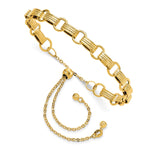 Load image into Gallery viewer, Leslie's 14K Polished & Textured Fancy Adj. BraceletLF1005