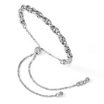 Load image into Gallery viewer, Leslie's 14K White Gold Polished Fancy Link Adj. BraceletLF1008