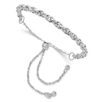 Load image into Gallery viewer, Leslie's 14K White Gold Polished Fancy Link Adj. BraceletLF1008