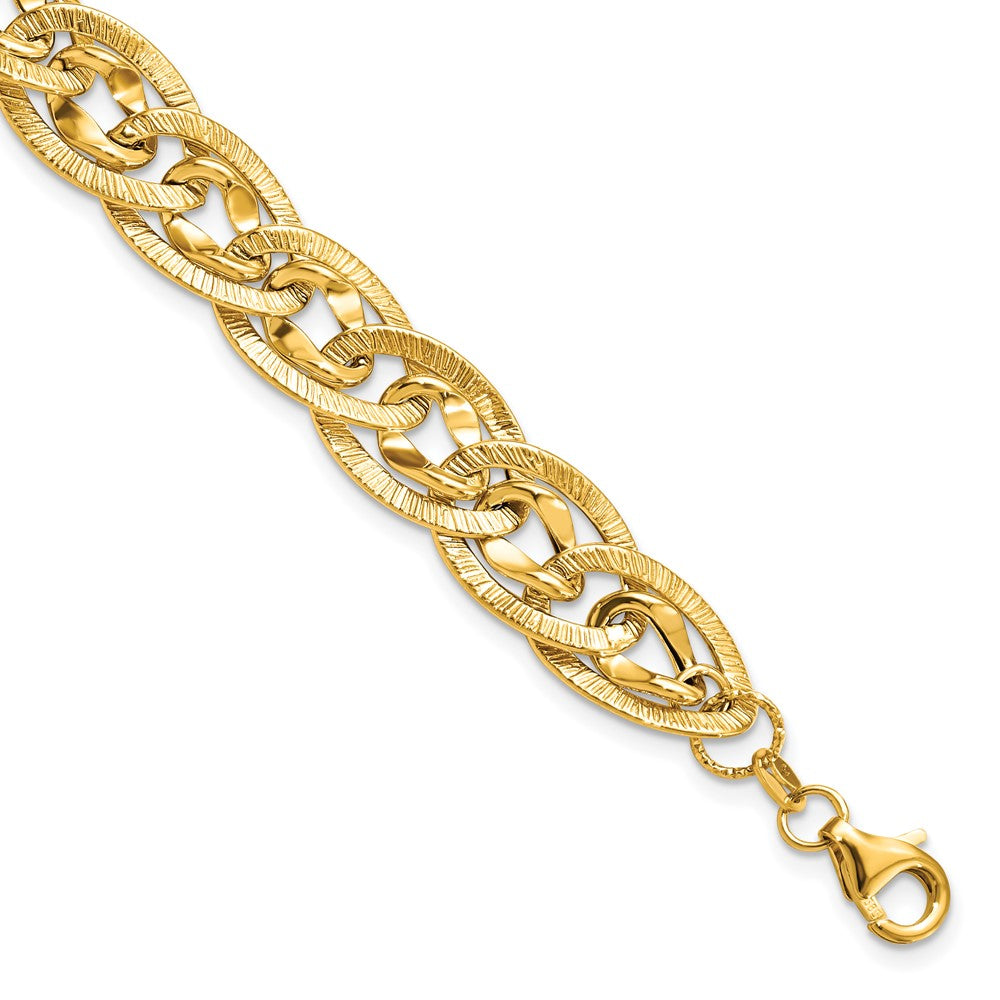 Leslie's 14K Fancy Link BraceletLF102-7.5