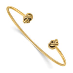 Load image into Gallery viewer, Leslie's 14K Polished & Textured Love Knot Flexible Cuff BangleLF1049