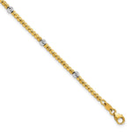 Load image into Gallery viewer, Leslie's 14K Two-tone Polished D/C Beaded BraceletLF1079-7.5