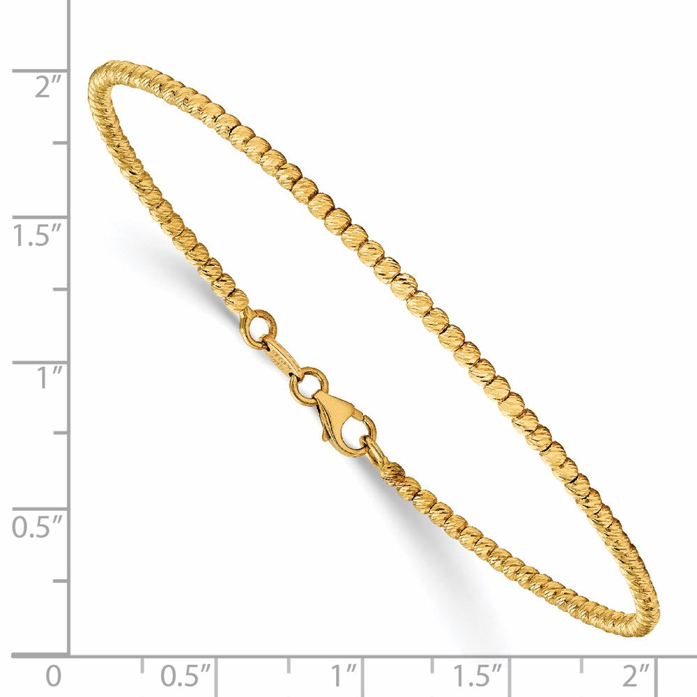 Leslie's 14K Polished D/C Beaded BraceletLF1080