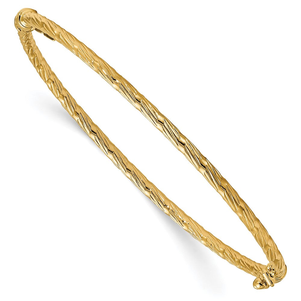Leslie's 14K Polished & Textured Hinged BangleLF1095
