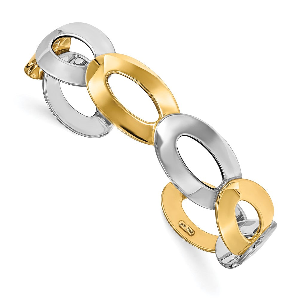Leslie's 14K Two-tone Polished Fancy Cuff BangleLF1119