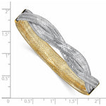Load image into Gallery viewer, Leslie's 14K & White Rhodium Mesh Reversible Stretch BraceletLF1124