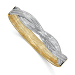 Load image into Gallery viewer, Leslie's 14K & White Rhodium Mesh Reversible Stretch BraceletLF1124