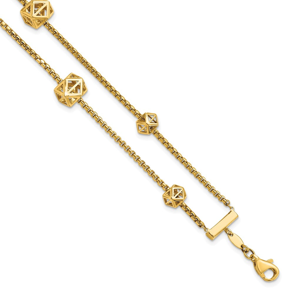 Leslie's 14K Polished 2-Strand Prism BraceletLF1196-7.75