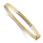 Load image into Gallery viewer, Leslie's 14K w/Rhodium Polished Hinged BangleLF1200