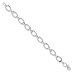 Load image into Gallery viewer, Leslie's 14K White Gold Polished Link BraceletLF121-7.25