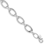 Load image into Gallery viewer, Leslie's 14K White Gold Polished Link BraceletLF121-7.25