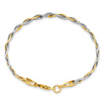 Load image into Gallery viewer, Leslie's 14K Two-tone Polished Twisted BraceletLF1210