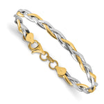 Load image into Gallery viewer, Leslie's 14K Two-tone Polished Twisted BraceletLF1210