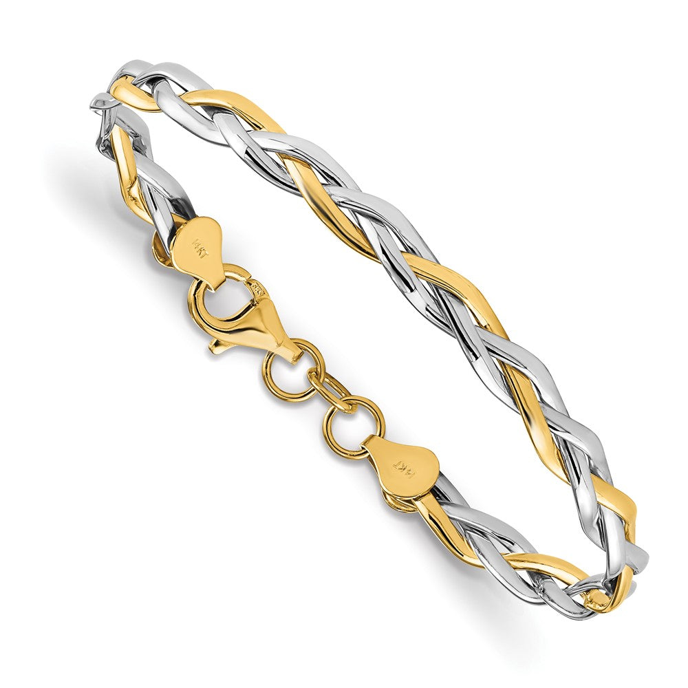 Leslie's 14K Two-tone Polished Twisted BraceletLF1210