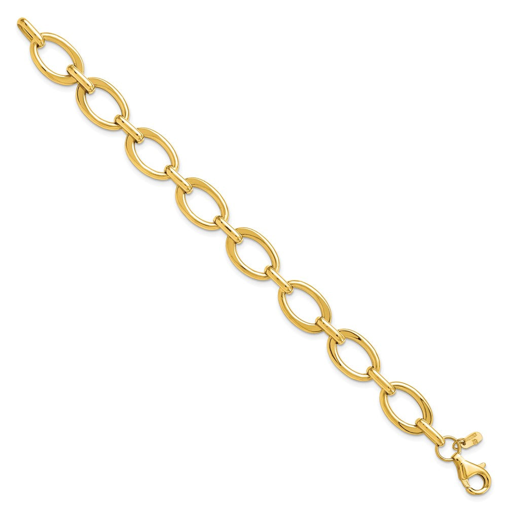 Leslie's 14K Polished Link BraceletLF122-7.25