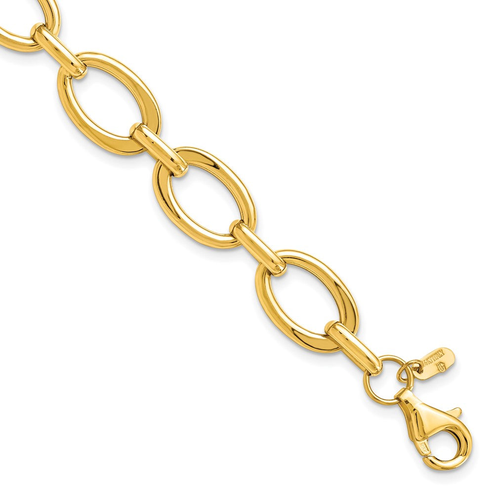 Leslie's 14K Polished Link BraceletLF122-7.25