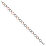 Load image into Gallery viewer, Leslie's 14K Two-tone Polished & Textured BraceletLF1232-7.25
