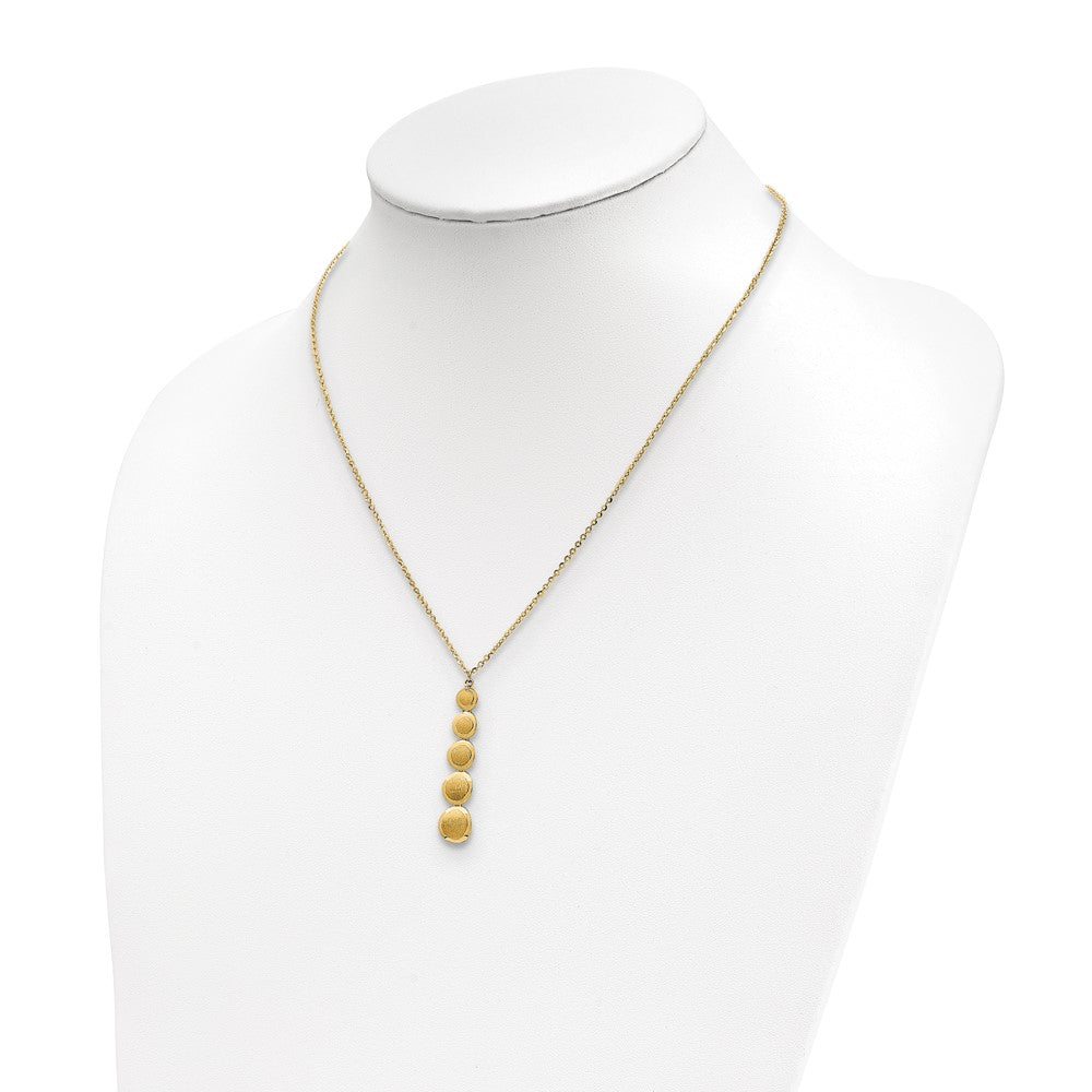 Leslie's 14K Polished and Brushed NecklaceLF1399-18