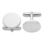 Load image into Gallery viewer, Sterling Silver Rhodium Plated Round CufflinksQQ509