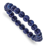 Load image into Gallery viewer, Blue Nephrite Stretch BraceletSRB2146